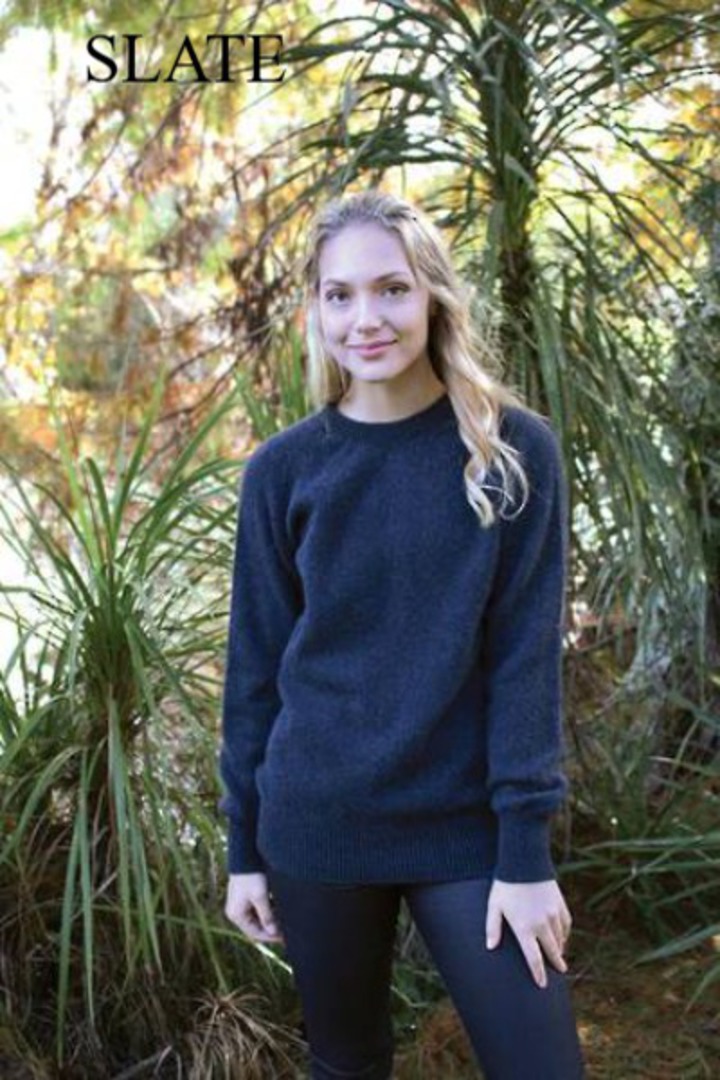 Lothlorian Alpaca Plain Crew Neck Jumper image 2